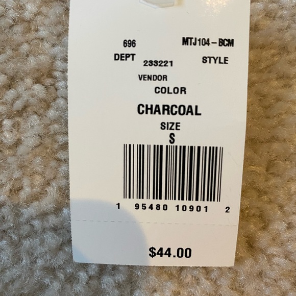 Moa Moa Black Cropped Long Sleeve Top SZ S - Picture 2 of 3